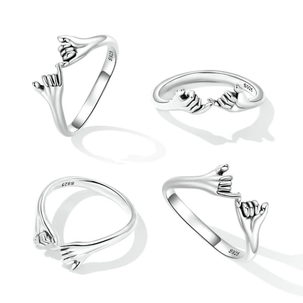 Justerbara silverringvisare Silver S925
