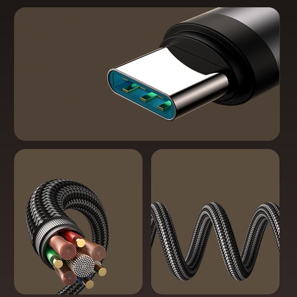 Vinklet USB-C-kabel - iPhone Lightning 30W 1,2m - Sort
