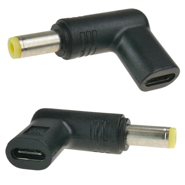 USB-C-adapter til strømforsyning af bærbar computer med 5,5x2,5 mm-stik