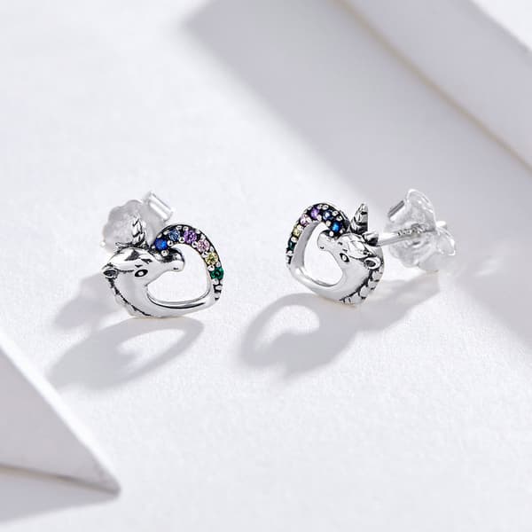 Pendientes de unicornio de plata 925