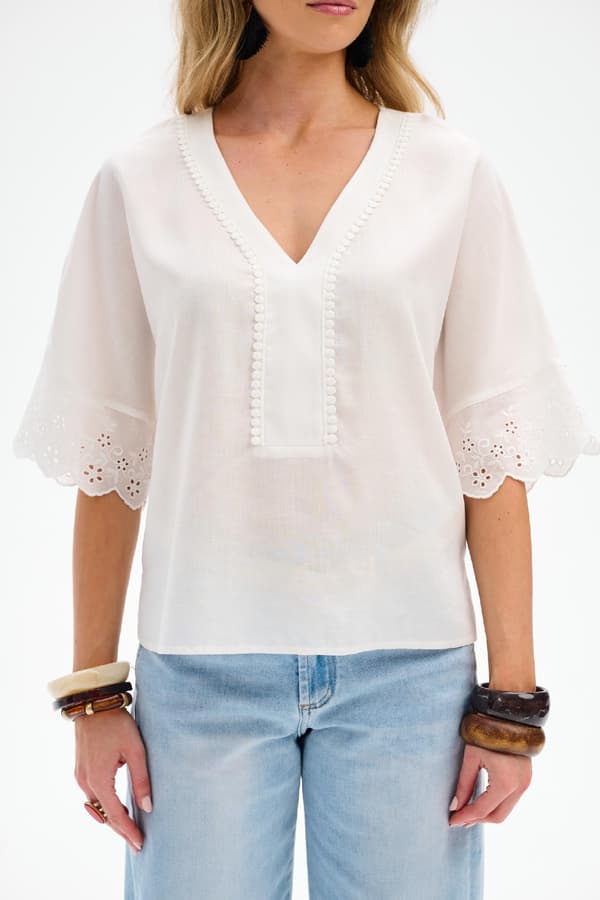 Savana Damebluse Ecru 44/46