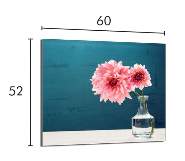 Skyddsplatta i glas för kamin 60x52 Dalia