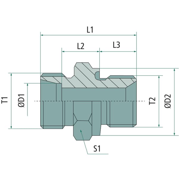 Lige skrueforbindelse 18L M18x1.5 M26x1.5