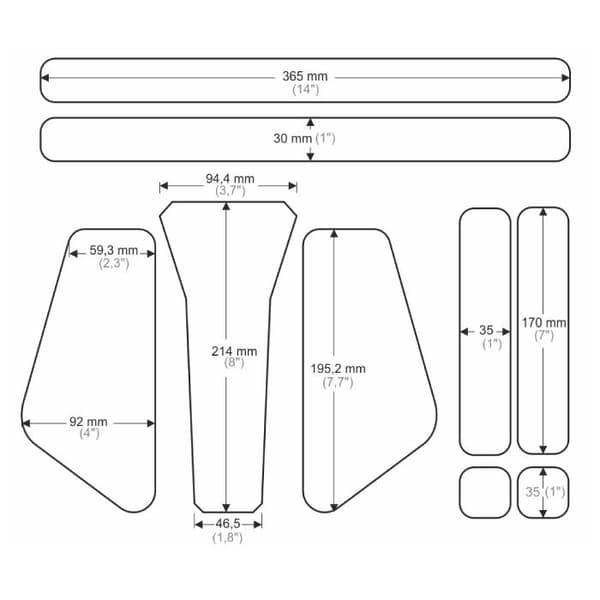 ONEDESIGN Side Grip HDR Universal Kit Stor Transparent