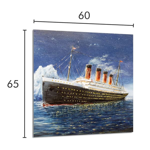 GLASPANEL FÖR KÖK 60x65 Titanic