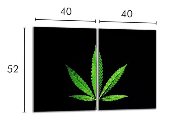 Skyddsplatta i glas för spis 2x40x52 blad