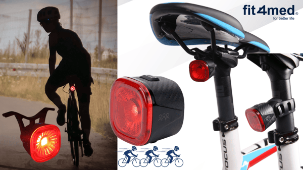 Metall cykelbaglygte intelligent USB
