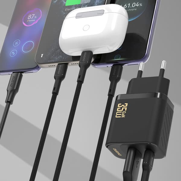 A27 MaxC USB-C USB-A GaN 35W Vægoplader - Sort