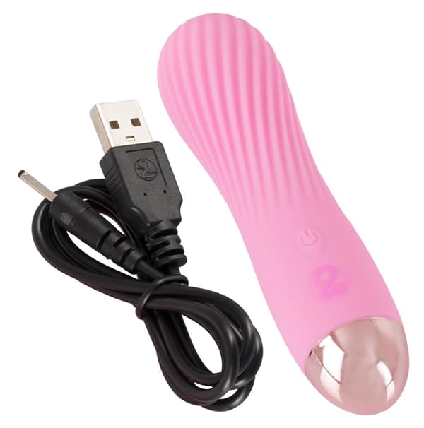 Cuties Pink Mini Grooved Vibrator