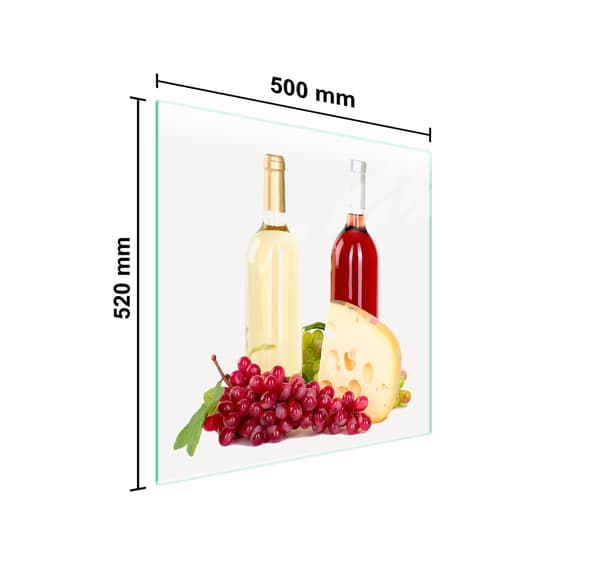 GLASSKYDDSPLÅT FÖR SPIS 50x52 VIN