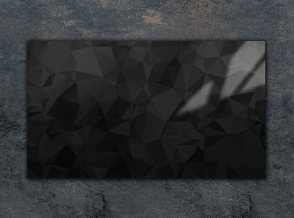 SKÄRBRÄDA I GLAS 52x30 SVART