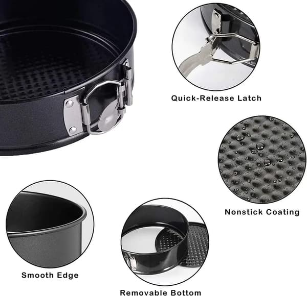 3 stk. kageform, bageplade, 24/26/28 cm, non-stick