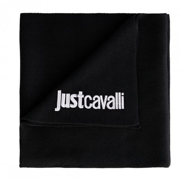 JUST CAVALLI herretørklæde SORT/HVID