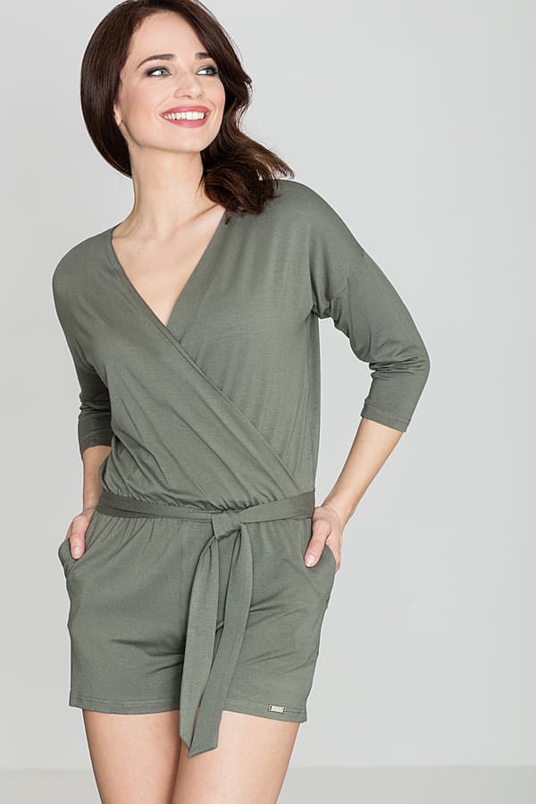 Jumpsuit K374 olivengrøn XL