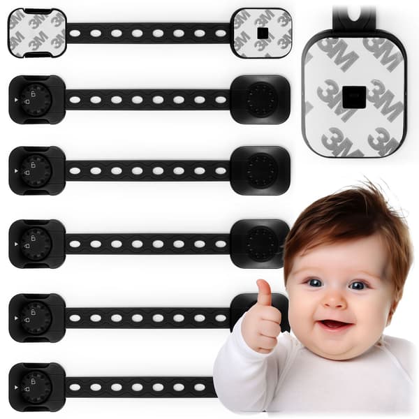 Ricokids 798202 skabsåbningsbeskyttelse 6 stk. sort