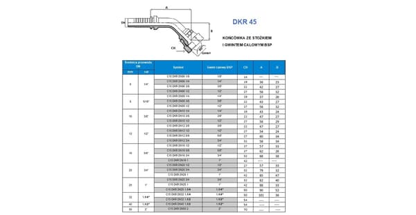 DKR 45° ende DN40 1.1/2