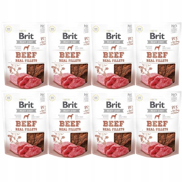 BRIT JERKY Oksefileter 8x200g
