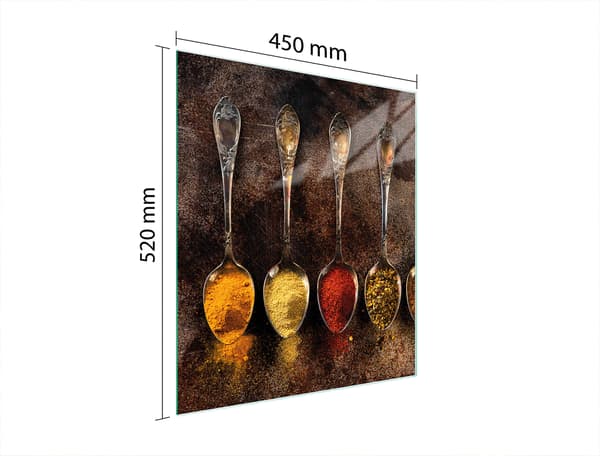 GLAS SKÆREBRÆT 45x52 KRYDDERIER