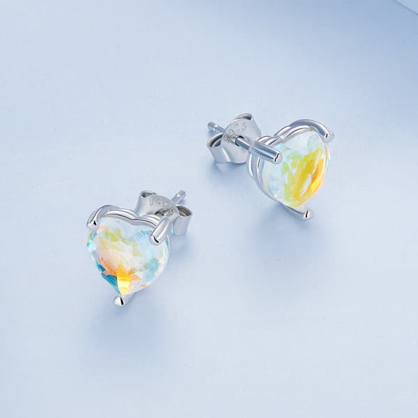 Pendientes de Plata Pendientes de Corazón Plata 950