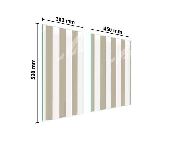 GLASBESKYTTELSESPLADE 75x52 STRIBER