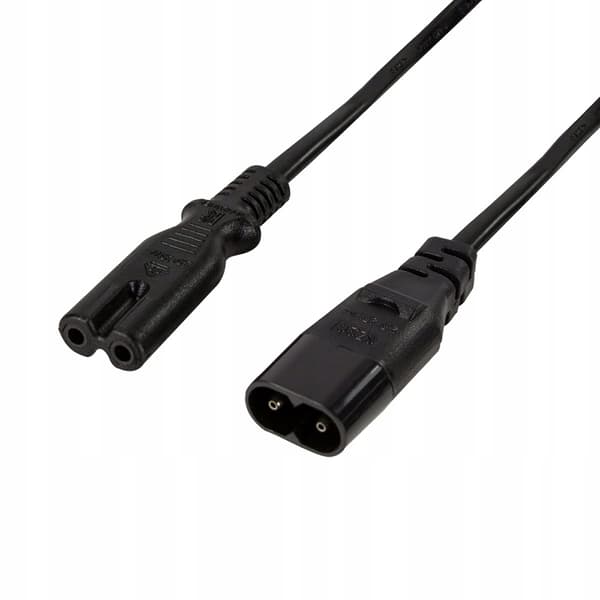 LogiLink CP129 IEC C8 > C7 strømforlængerkabel sort 2m