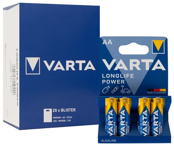 Varta-batterier LR6 AA 20x4
