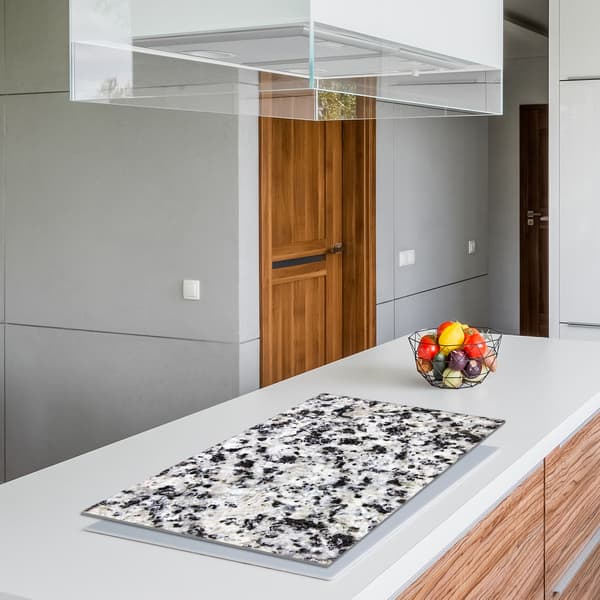 Glasskydd för spishäll 90x52 Marmor