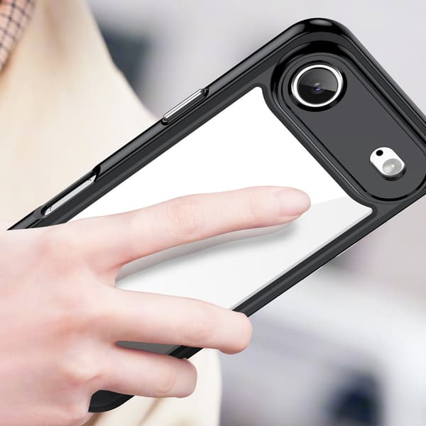 iPhone 17 Air Outer Space-cover - Sort gennemsigtig