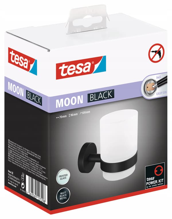 TESA MOON Badrumstandborstehållare Kopp INGEN BORRNING