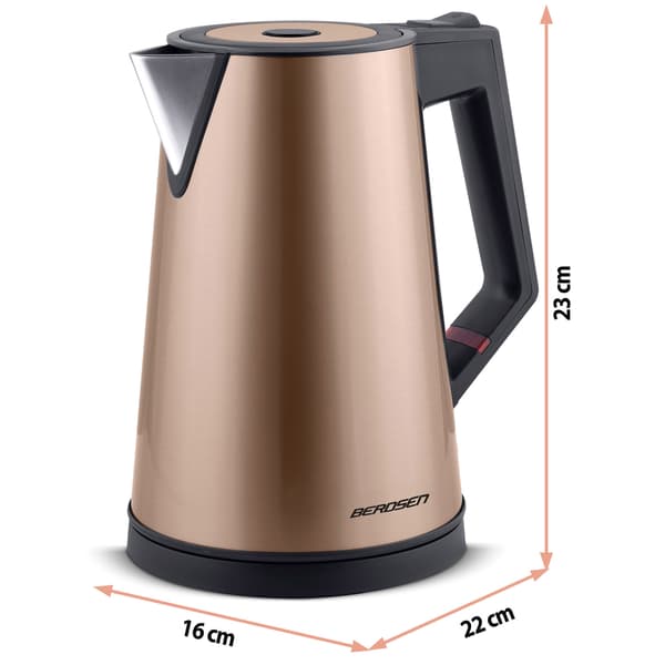 Vattenkokare 1,7l Berdsen BD-708 koppar