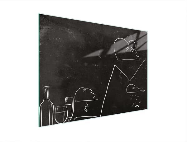 SKÄRBRÄDA I GLAS 30x22 SVART