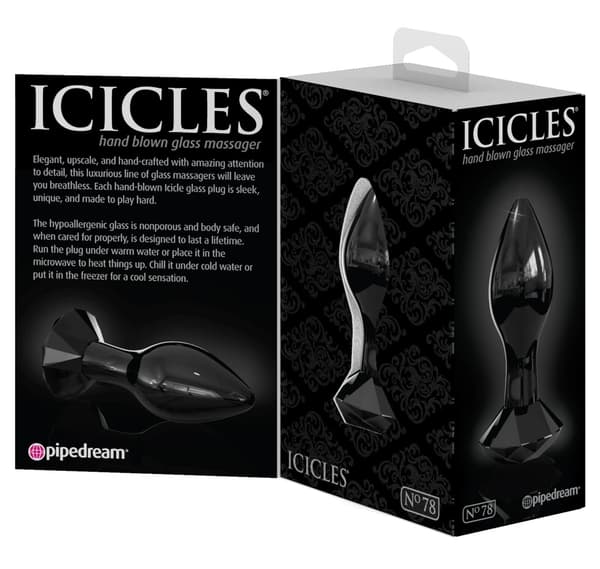 Icicles konformad analplugg i glas