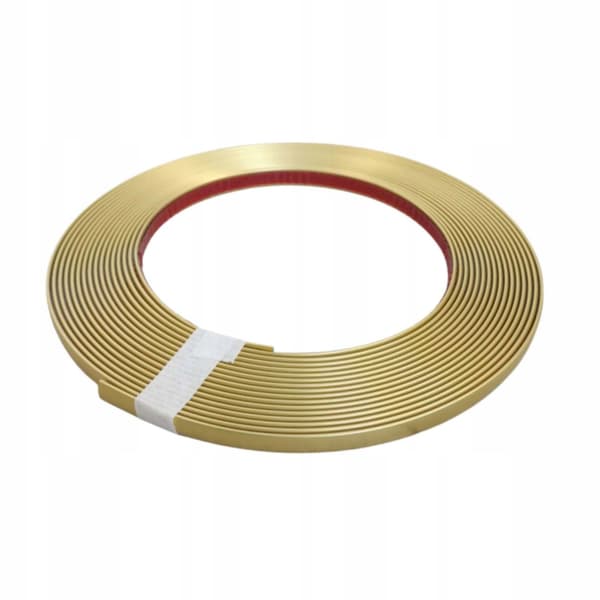 Dekorativ list guld mat 14 mm elastisk selvklæbende 5 meter