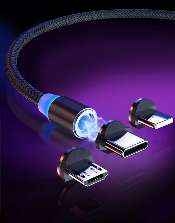 Koanni magnetisk kabel 150 cm för iPhone Micro USB Typ-C