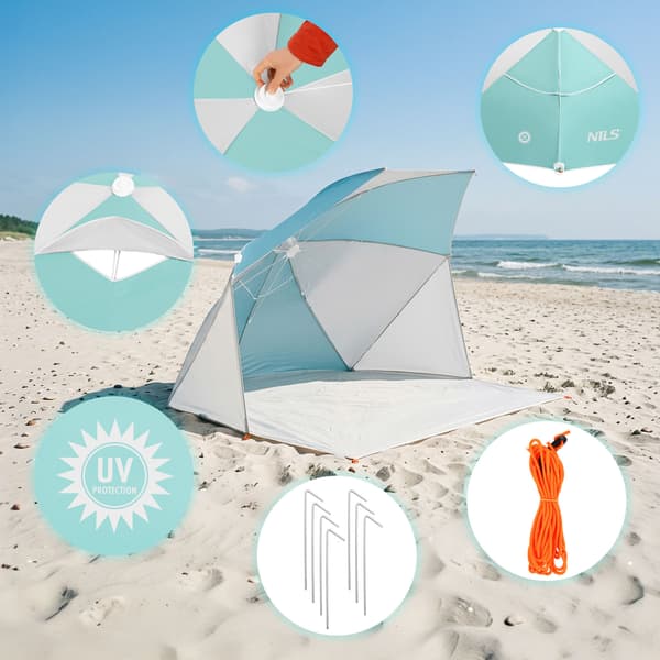 NC4803 parasol - strandskærm 2 i 1 NILS