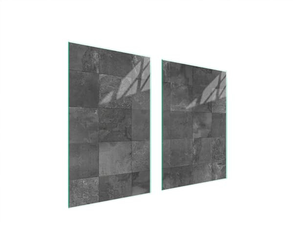 GLASBESKYTTELSESPLADE TIL KØKKEN 65x52 GRÅ