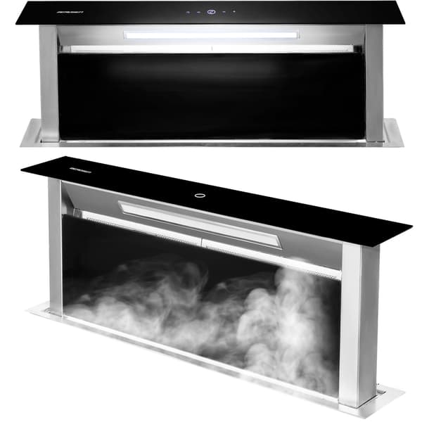 Bordmonteret emhætte 90 cm sort BT-290