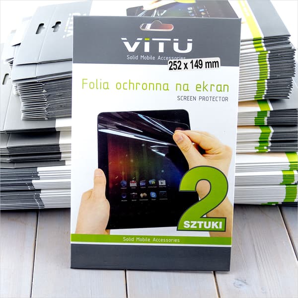 2 st ORIGINAL VITU skyddsfolie för e-läsare surfplatta 252x149mm 25.2x14.9cm