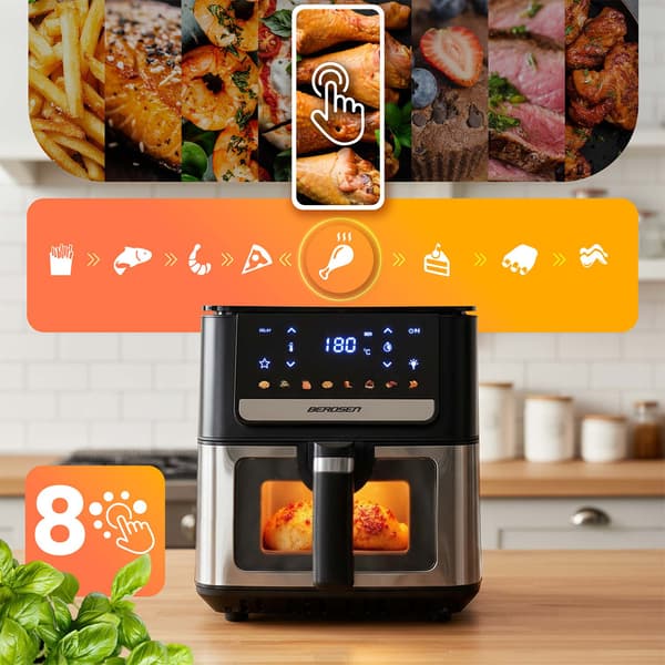 Airfryer 6,5l Berdsen 1700W BD-655 sort