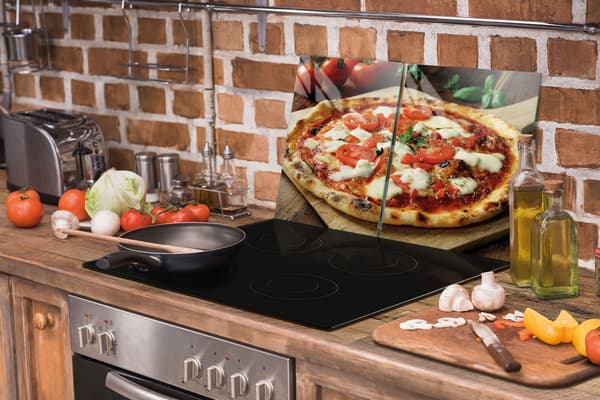 Glasbeskyttelsesplade 75x52 Pizza
