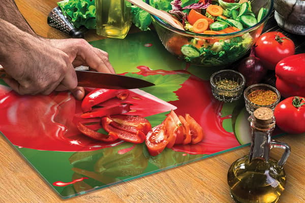 GLASSKÆREBRÆT 40x30 VANDMELON