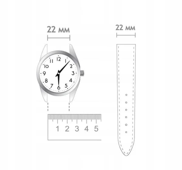 UNIVERSAL URREM 22 MM TIL SMARTWATCH ÆGTE LÆDER PREMIUM REMMEN 11_SORT