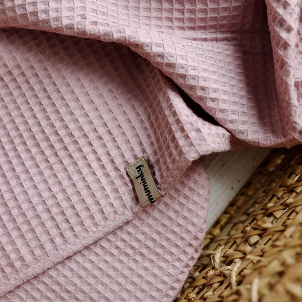 Våffelfilt 75x100 | Dammig rosa
