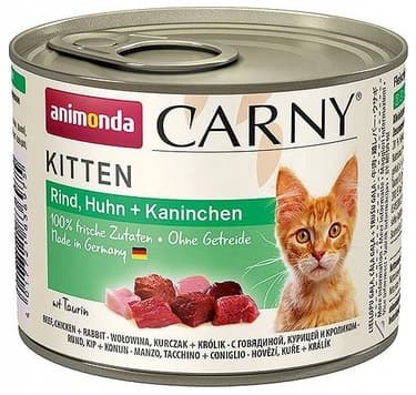 Vådfoder til killinger ANIMONDA Carny Kitten MIX af smagsvarianter 24x200g