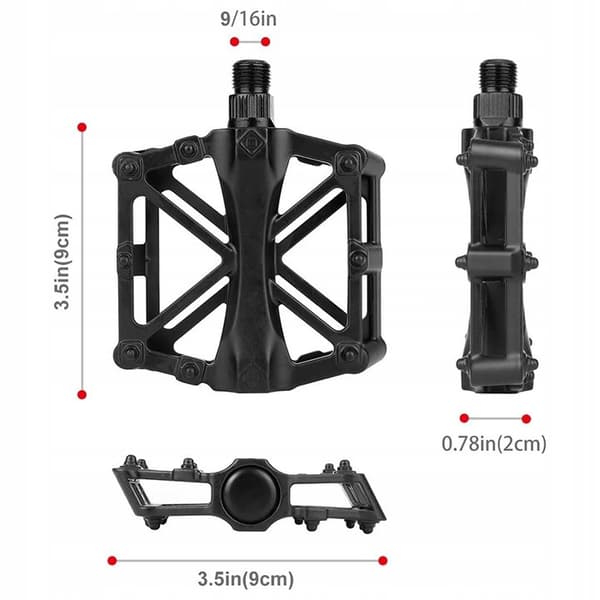 ROXAR MTB platform cykelpedaler, aluminium, sort