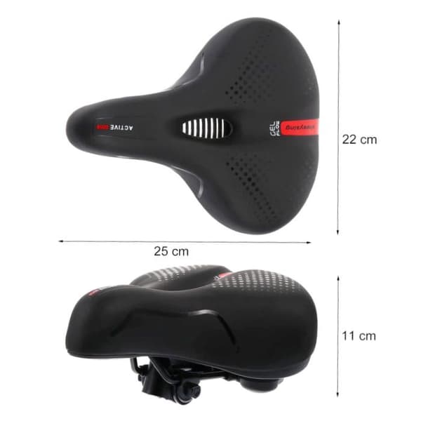 Ergonomisk cykelsadel med gelpolstring, GEL