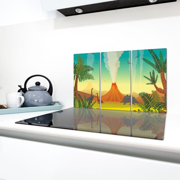 Skyddsplatta i glas för spis 3x30x52