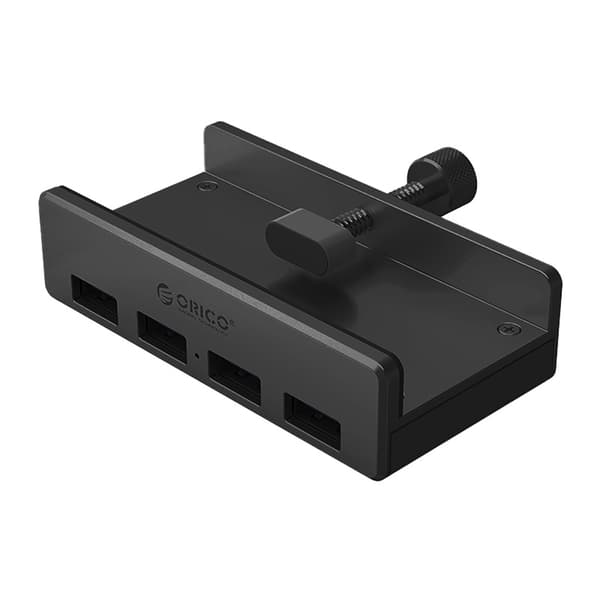 MH4PU Hub Splitter til Skærm Bordklemme 4x USB-A - Sort