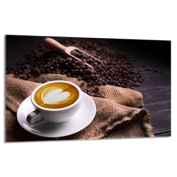 Glasskydd för spishäll 80x52 Kaffe