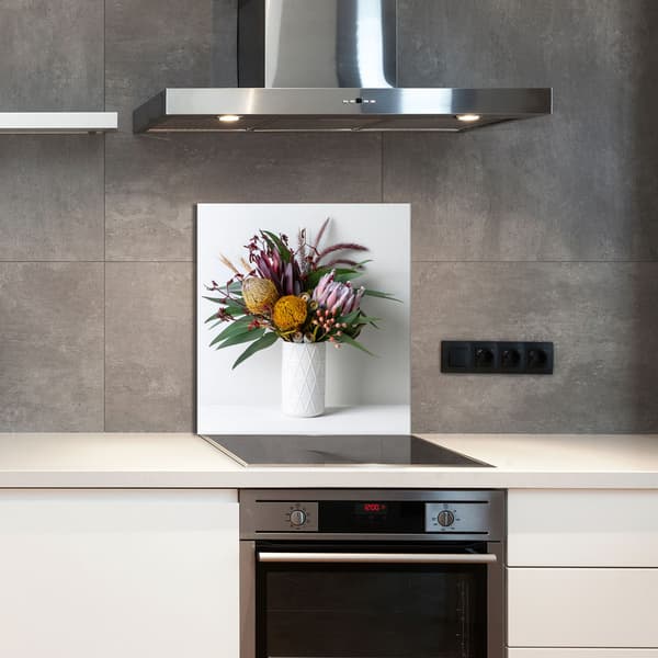 GLASPANEL TIL KØKKEN 60x65 Blomster